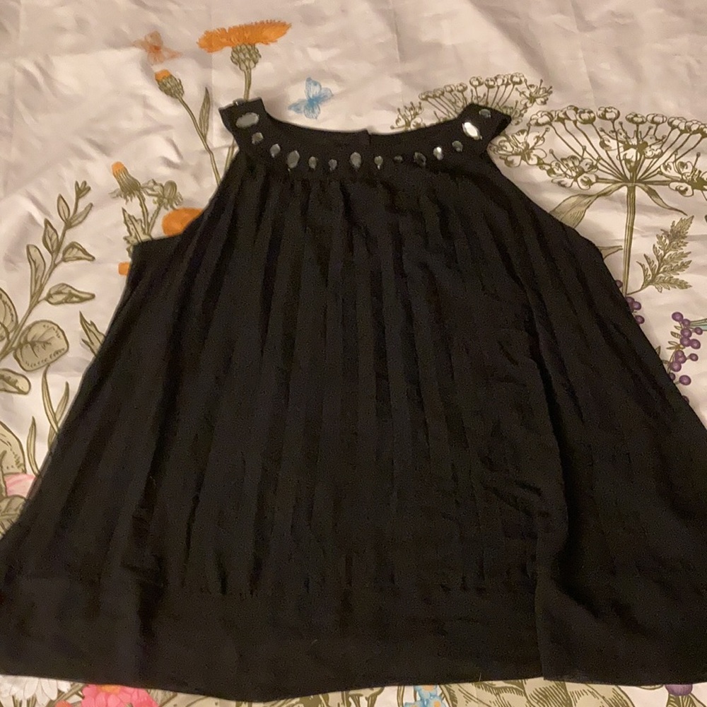Black Embellished Tank 3X